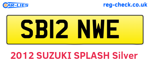 SB12NWE are the vehicle registration plates.