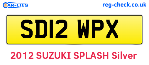 SD12WPX are the vehicle registration plates.