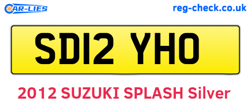 SD12YHO are the vehicle registration plates.