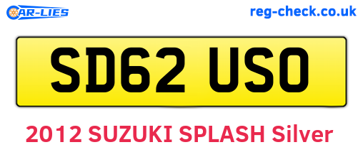 SD62USO are the vehicle registration plates.