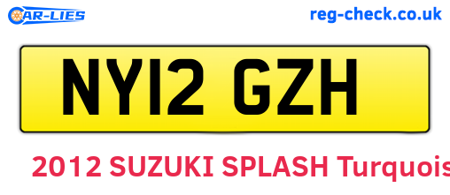 NY12GZH are the vehicle registration plates.