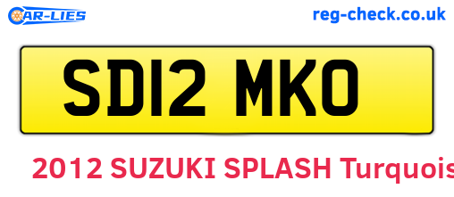 SD12MKO are the vehicle registration plates.