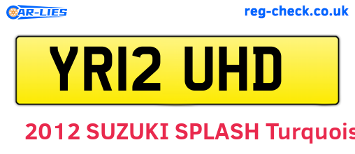 YR12UHD are the vehicle registration plates.