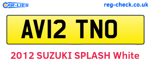 AV12TNO are the vehicle registration plates.