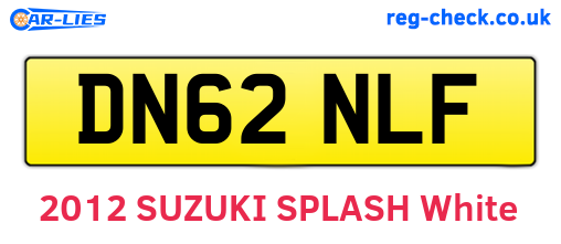 DN62NLF are the vehicle registration plates.