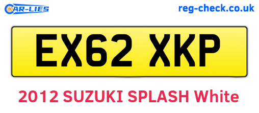 EX62XKP are the vehicle registration plates.