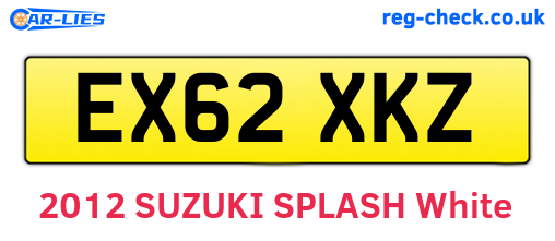 EX62XKZ are the vehicle registration plates.