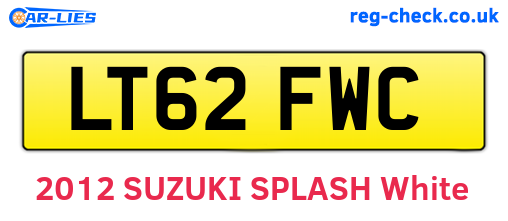 LT62FWC are the vehicle registration plates.