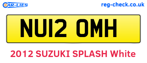 NU12OMH are the vehicle registration plates.