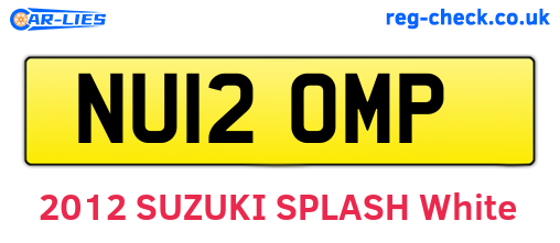 NU12OMP are the vehicle registration plates.