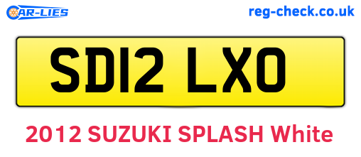 SD12LXO are the vehicle registration plates.