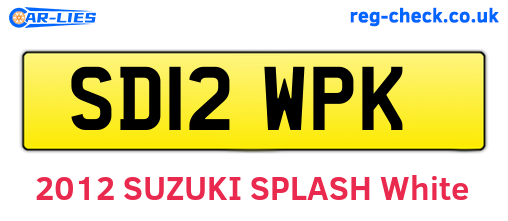 SD12WPK are the vehicle registration plates.