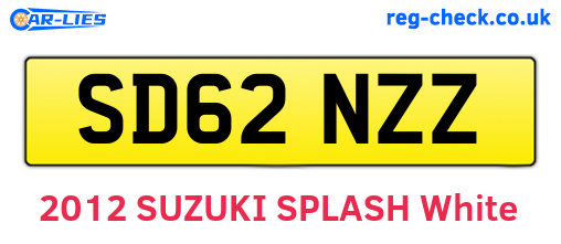 SD62NZZ are the vehicle registration plates.