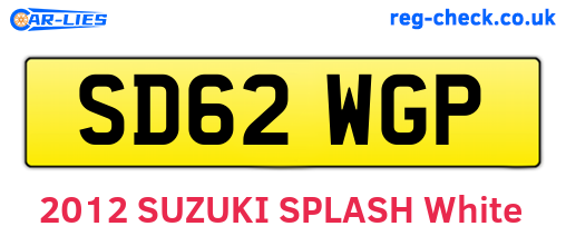 SD62WGP are the vehicle registration plates.