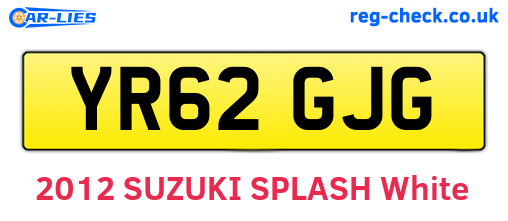 YR62GJG are the vehicle registration plates.
