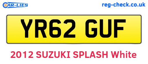 YR62GUF are the vehicle registration plates.