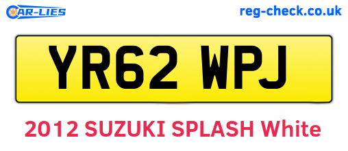 YR62WPJ are the vehicle registration plates.