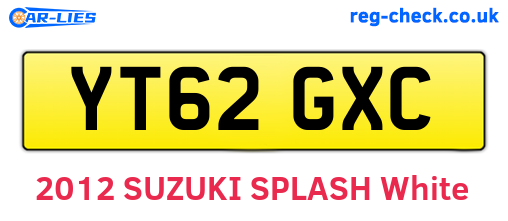 YT62GXC are the vehicle registration plates.