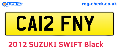 CA12FNY are the vehicle registration plates.