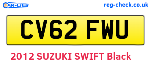 CV62FWU are the vehicle registration plates.