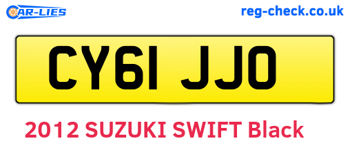 CY61JJO are the vehicle registration plates.