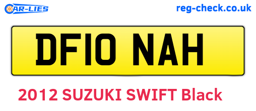 DF10NAH are the vehicle registration plates.