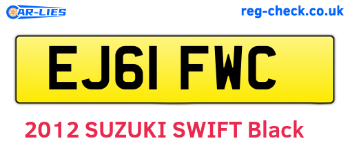 EJ61FWC are the vehicle registration plates.