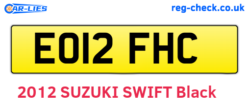 EO12FHC are the vehicle registration plates.