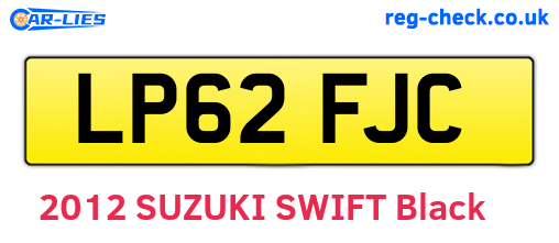 LP62FJC are the vehicle registration plates.