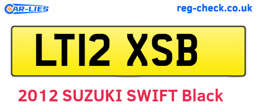 LT12XSB are the vehicle registration plates.