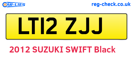 LT12ZJJ are the vehicle registration plates.