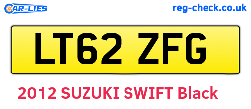 LT62ZFG are the vehicle registration plates.