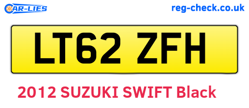 LT62ZFH are the vehicle registration plates.
