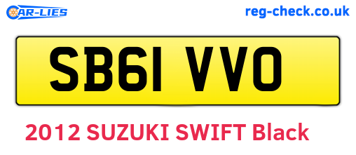 SB61VVO are the vehicle registration plates.