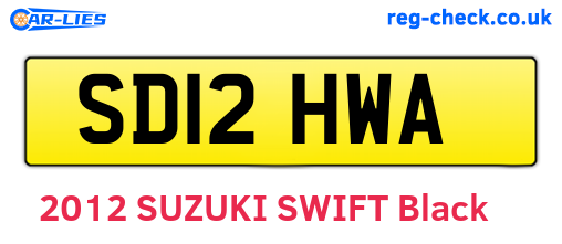 SD12HWA are the vehicle registration plates.