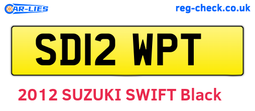 SD12WPT are the vehicle registration plates.