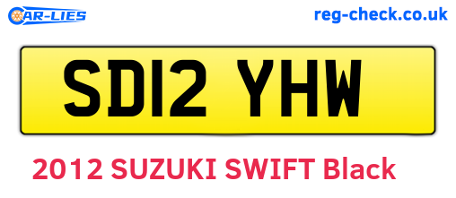 SD12YHW are the vehicle registration plates.