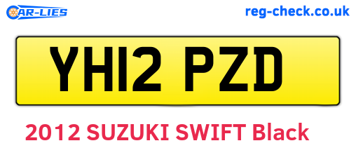 YH12PZD are the vehicle registration plates.