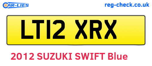LT12XRX are the vehicle registration plates.