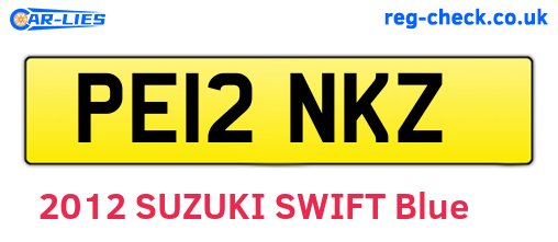 PE12NKZ are the vehicle registration plates.