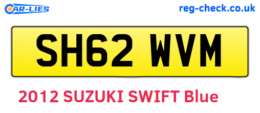 SH62WVM are the vehicle registration plates.