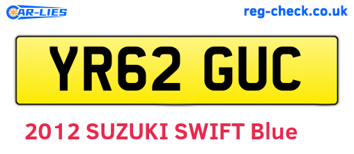 YR62GUC are the vehicle registration plates.