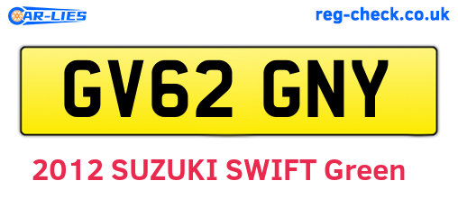 GV62GNY are the vehicle registration plates.
