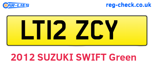 LT12ZCY are the vehicle registration plates.