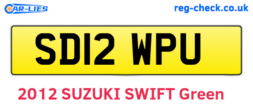SD12WPU are the vehicle registration plates.