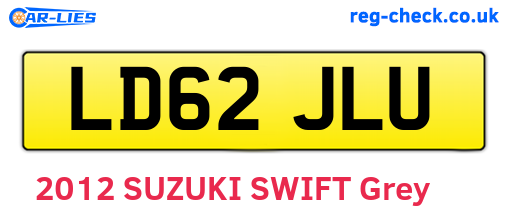 LD62JLU are the vehicle registration plates.