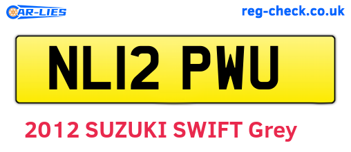 NL12PWU are the vehicle registration plates.