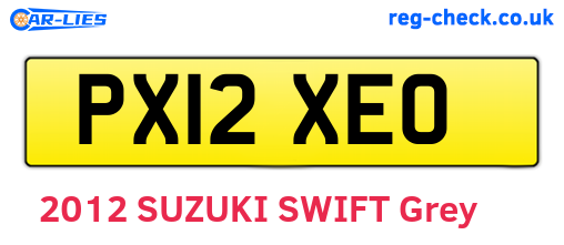 PX12XEO are the vehicle registration plates.