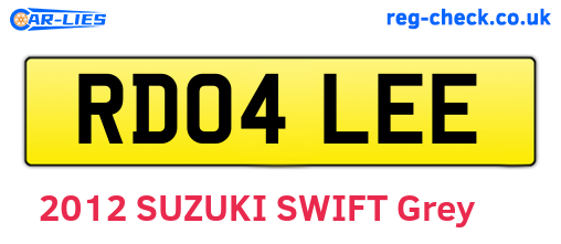 RD04LEE are the vehicle registration plates.
