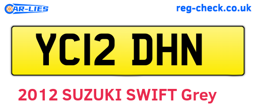 YC12DHN are the vehicle registration plates.